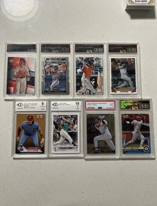 8 Graded Card Lot! Alec Bohm, Yordan Alvarez, Kyle Tucker, Cal Raleigh And Jeter - Picture 1 of 5