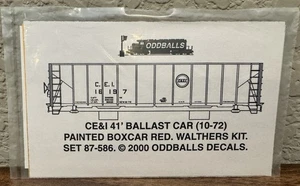 Oddballs Aufkleber HO Scale Chicago & Eastern Illinois Ballast Hopper; Set 87-586 - Bild 1 von 2
