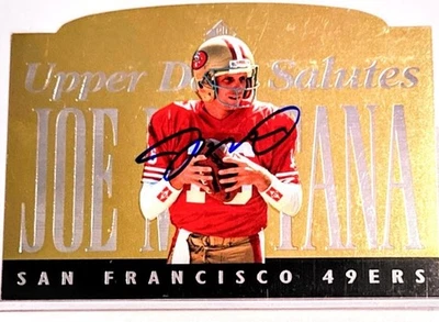 Upper Deck Salutes Joe Montana San Francisco 49ers 3.75 X5  Authentic Signature - Image 1 of 2
