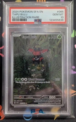 Pokemon TCG Tapu Bulu Illustration Rare Card 065/064 Shrouded Fable PSA 10 - Image 1 of 2