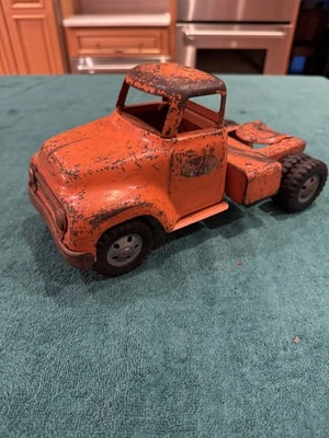 Remolque tractor semi Lowboy Tonka naranja vintage camión de carretera aliado? Foto 1 de 4