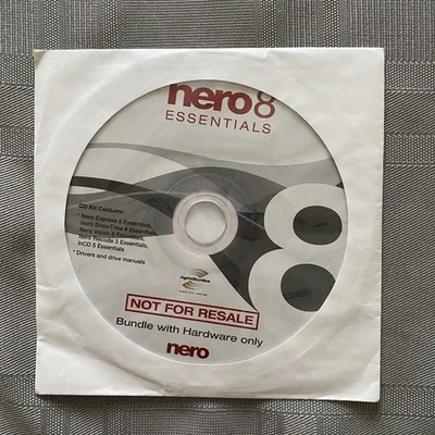 NERO 8 Essentials CD/DVD (Windows 7 8 10 11) Burner Burning Software New  - Image 1 of 4