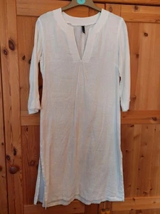 H&M white linen tunic dress. Size 12 - Picture 1 of 3