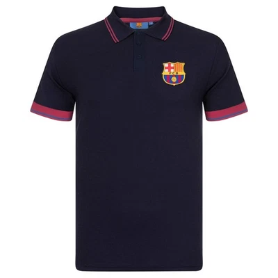 FC BARCELONA FC Barcelone officiel - Polo de football homme - blason officiel - bleu marine