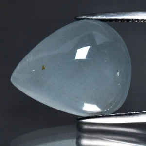 π 12.00ct Pear Cabochon Natural Blue Aquamarine - Unheated, Madagascar Gemstone - Picture 1 of 4