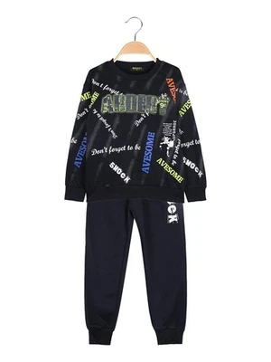 Mouset Completo tuta 2 pezzi da bambino con interno felpato - blu scuro - Immagine 1 di 4