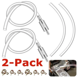2er Set Auto Motorrad Kupplung Bremse Entlüftungsschlauch Einwegventil Schlauch Entlüftungswerkzeug - Bild 1 von 13