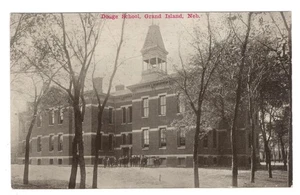 GRAND ISLAND NE VIEW OF DODGE SCHOOL CIRCA 1912  - Picture 1 of 2
