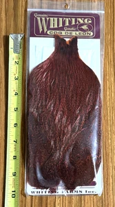 Whiting Coq De Leon Speckled / Mottled Orange Hen Cape, Neck, Fly Tying - Picture 1 of 2