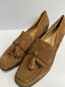Easy Spirit Drew braune Damen-Loafer mit eckiger Zehenpartie und Quaste Größe 12M - Bild 1 von 7