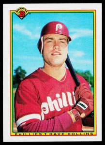 1990 Bowman Dave Hollins #161 Philadelphia Phillies - Picture 1 of 2