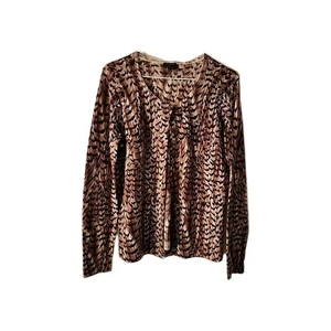 Talbots reine Merinowolle Strickjacke Pullover Animal Langarm Gr. Small - Bild 1 von 5