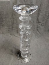 Iittala Festivo 8-Ring Art Glass Candlestick MCM Made In Finland Vintage