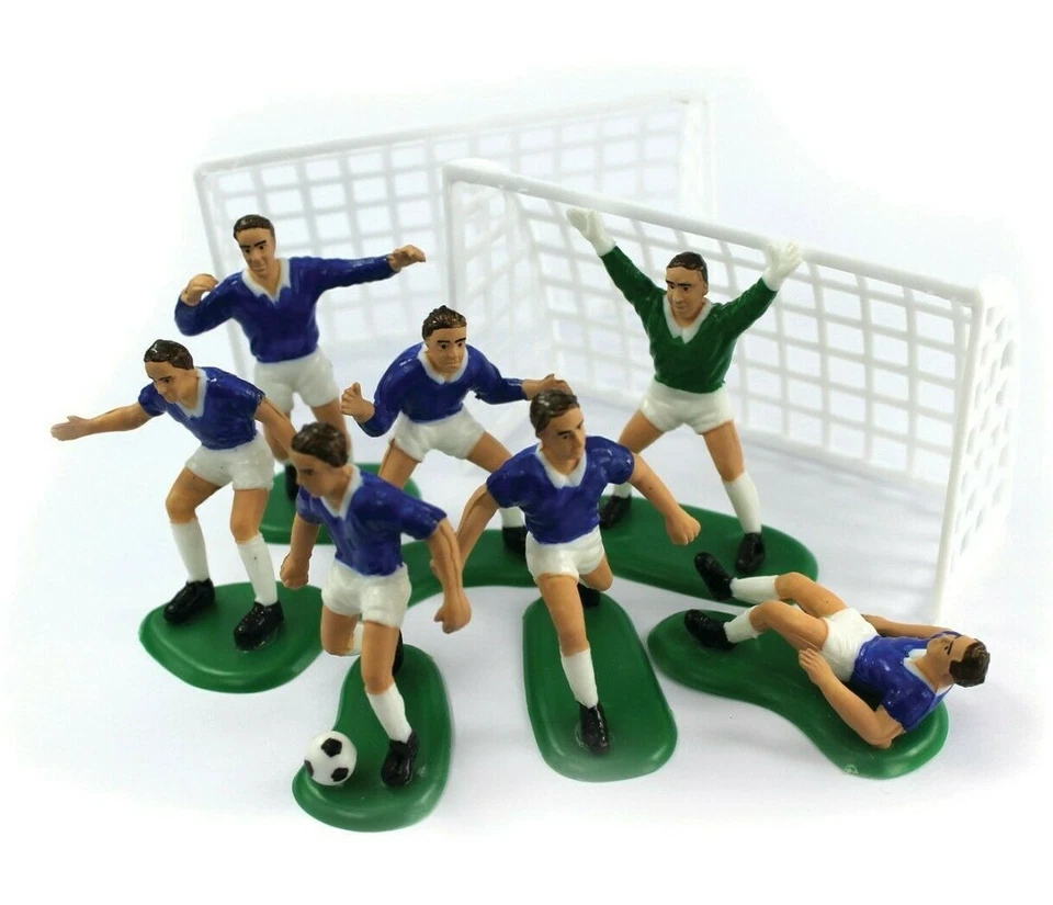 Footballers Blue and goal posts Football Cake toppers decorations - Image 1 of 1
