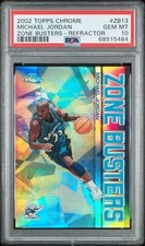 2002 Topps Chrome Michael Jordan Refractor Zone Busters #ZB13 PSA 10