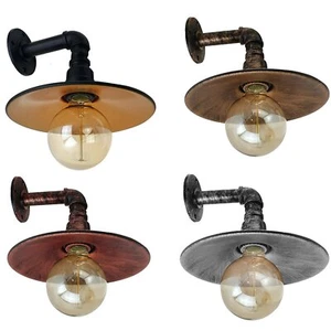 Lámpara de tubo de agua industrial vintage retro loft pantalla de luz Steampunk aplique de pared - Imagen 1 de 24