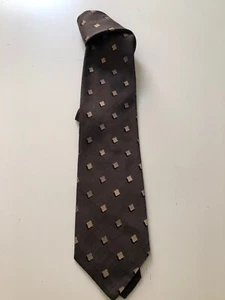 Cravatta vintage Teo Lapidus lana e seta made in Italy grigio antracite - Picture 1 of 2