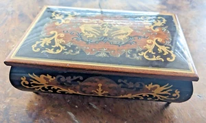 Vintage Inlaid Wood Jewery/Music Box Italy - Picture 1 of 11