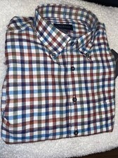 Scott Barber Size Medium 100% Cotton Checkered Mix Color NWT Men Long Sleeve