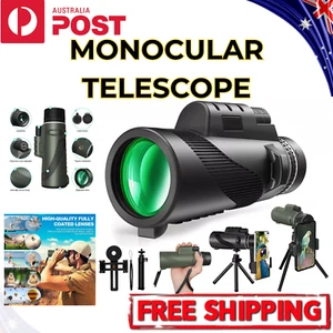 Monocular Telescope BAK4 HD Monocular Day / Night Vision 80x100 Zoom Telephoto - Picture 1 of 7