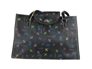 Maxx New York Tote Shoulder Bag Womens Black Multicolor Inner Pockets Size M - Picture 1 of 9
