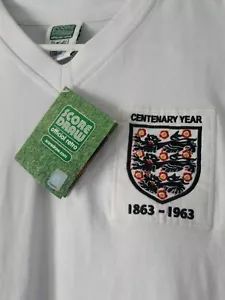 England Team Score Draw Official Retro Soccer Centenary Year T-Shirt Size 2XL - Picture 1 of 8