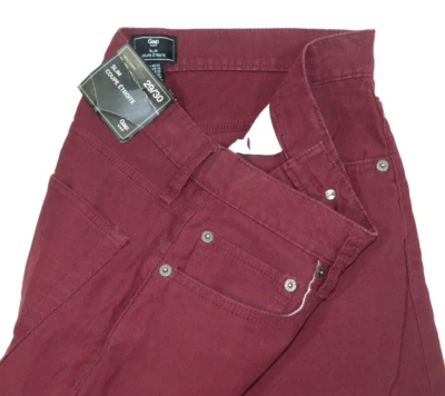 Men's Slim Jeans NEW GAP Pin Cord Burgundy Red Denim Tag & measured Size 29x30 - Image 1 of 4