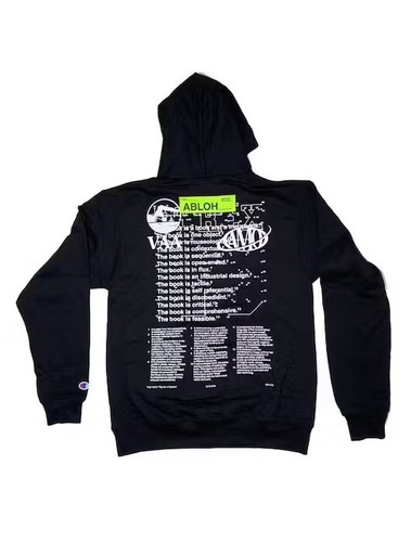 Felpa con cappuccio Virgil Abloh (Off White) Figure of Speech rara esclusiva grande