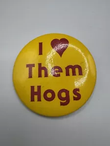 Washington Redskins Pin Button I Love Them Hogs Football Team Vintage NFL - Picture 1 of 3