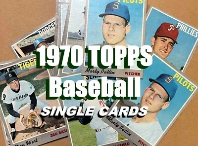 Vintage Baseball ~ 1970 Topps Baseball singles  (300-675)  BOGO Buy 1 get 2 free - Image 1 of 4