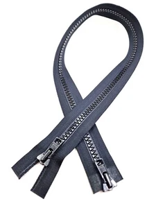 Cerniere in plastica grosse n.8 resistenti 2 vie estremità aperta YKK giacche cappotti indumenti - Foto 1 di 2