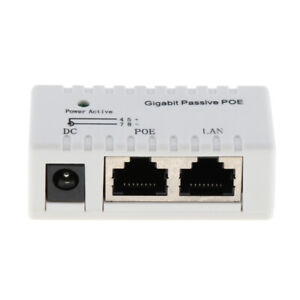 12V 52V Gigabit PoE Injector Netzteil Ethernet Adapter 2.1 mm x 5.5 mm DC