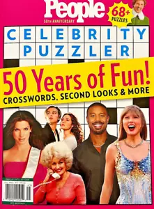 PEOPLE PUZZLER MAGAZINE | CELEBRITY PUZZLER | 50 YEARS OF FUN | 68+CROSSWORDS - Picture 1 of 1