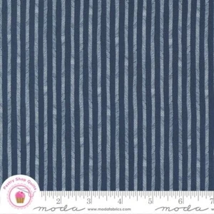 Moda STATESIDE 55617 23 Navy Blue Stripes SWEETWATER Quilt Fabric PATRIOTIC - Picture 1 of 8