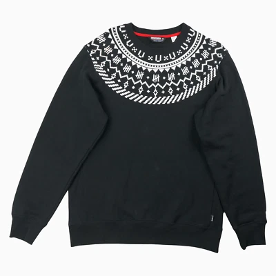 Undefeated Sweatshirt Men Medium Black Xmas Traverse Holiday Nordic Sweater - Image 1 of 4