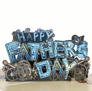 3D Pop Up Happy Father's Day, Birthday Celebration Greeting Card For Dad Perfect - Picture 1 of 50