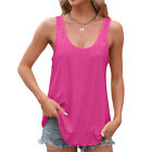 UK Ladies Hollow Summer Strappy Cami Vest Holiday Sleeveless Tank Blouse Top Tee