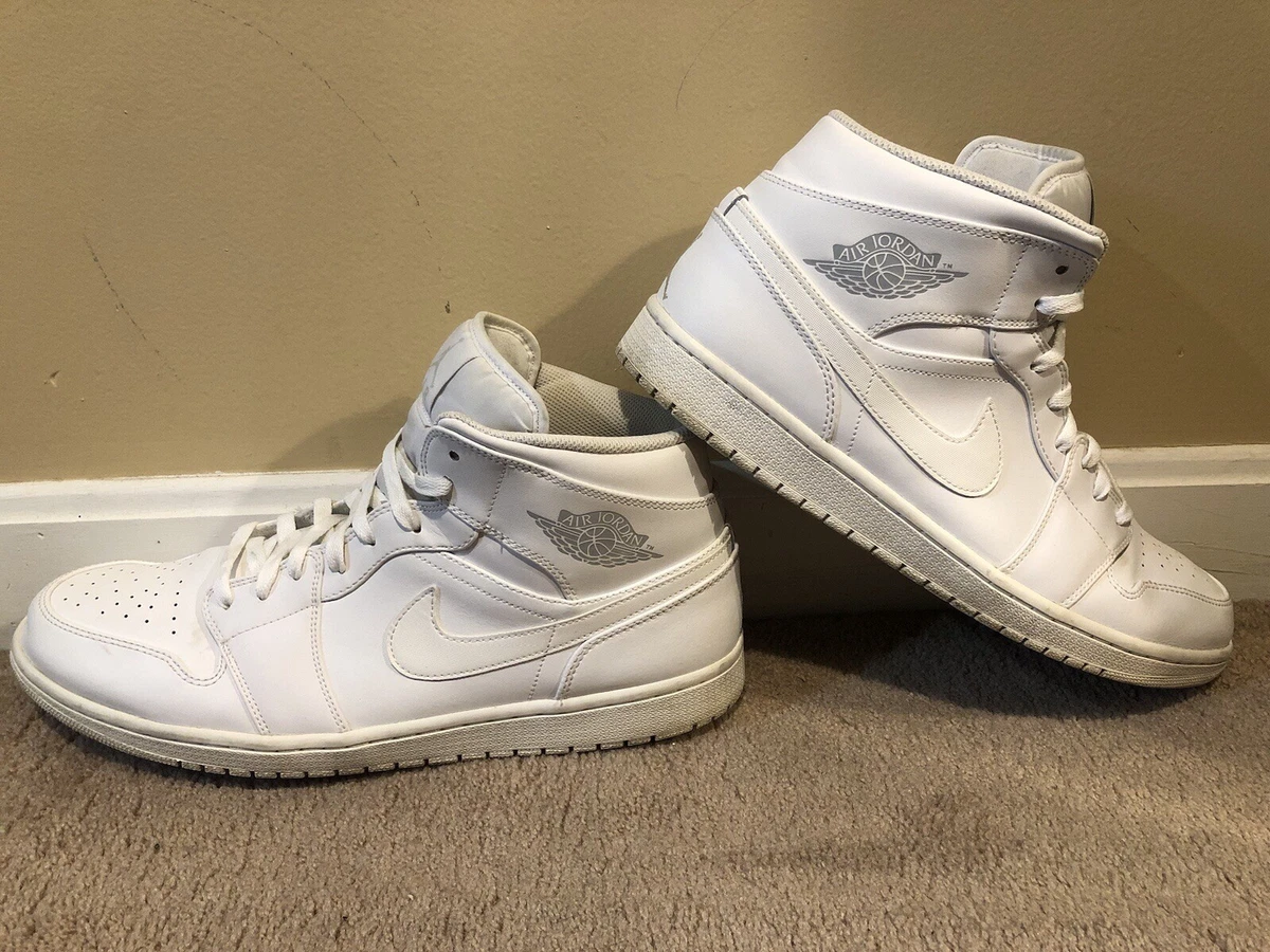 未使用 NIKE AIR JORDAN 1 MID PURE PLATINUM Jordan 1 Mid Pure Platinum Metallic Silver Men's - 554724-032 - US