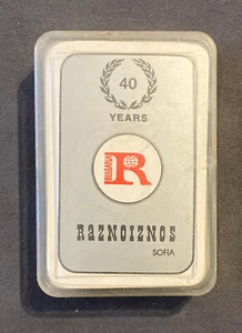Vintage mazzo carte da gioco RAZNOIZNOS 40° Anniversary Bulgaria 1987 Poker card - Foto 1 di 4