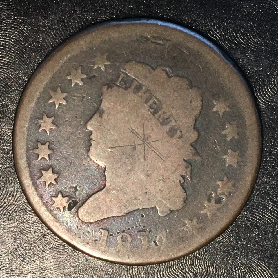 1814 Large Cent - High Quality Scans #F608 - Image 1 of 2