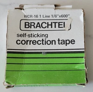 Vintage ~ Selbstkickendes Korrekturband ~ Brachtel WCR-16 1/6" Made in USA - Bild 1 von 3
