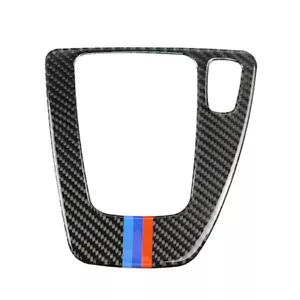 RHD Carbon Fiber Gear Shift Panel Control Cover Trim For BMW E90 E92 2005-2012 - Picture 1 of 7