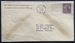 US 1932 FDC Sc# 725 Green Fulton Cunningham Exeter NH WEBSTER Kewanee - Picture 1 of 2