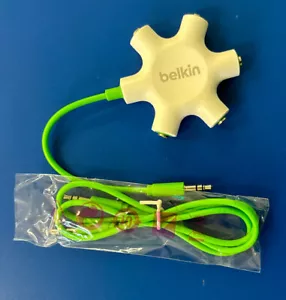 Belkin Rockstar 5-way Headphone Audio Splitter White/Green - Picture 1 of 1