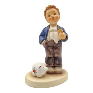 Goebel Hummel Figurine "Little Banker" First Edition 2321 TMK9 4.75" Tall - Picture 1 of 14