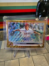 2022 Topps Chrome Reid Detmers Gold Wave Refractor Auto 41/50 LA Angels RC RA-RD