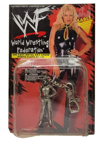 NEW WWF/WWE Die Cast Metal Key Chain Sable (Rena Lesnar) BRAND NEW SEALED 1998 Cover