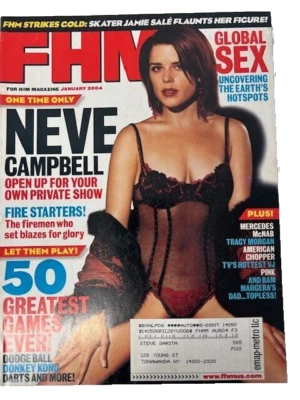 FHM Magazine Jan 2004 Neve Campbell - FREE Shipping Foto 1 de 2