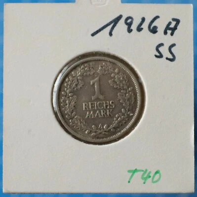 1 Reichsmark 1926 A - Germany Weimar silver coin - #T40 - Image 1 of 4