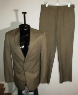 Suit JOS. A. BANK Tan Brown 2 Pc Suit Size 39 Long, 33X32 - Image 1 of 4
